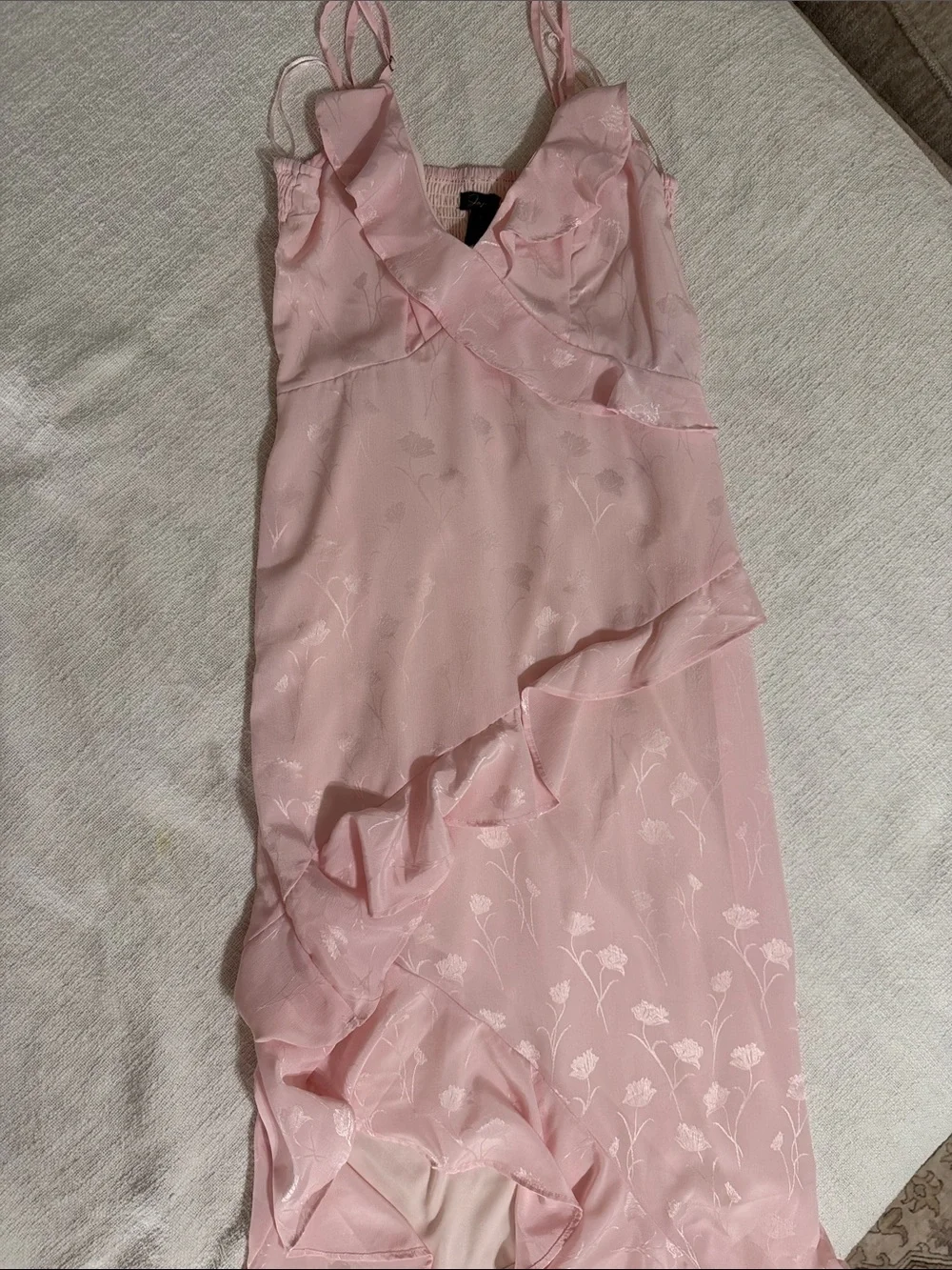 Delicate Pink Floral Ruffle Cami - Women Intimates & Sleepwear